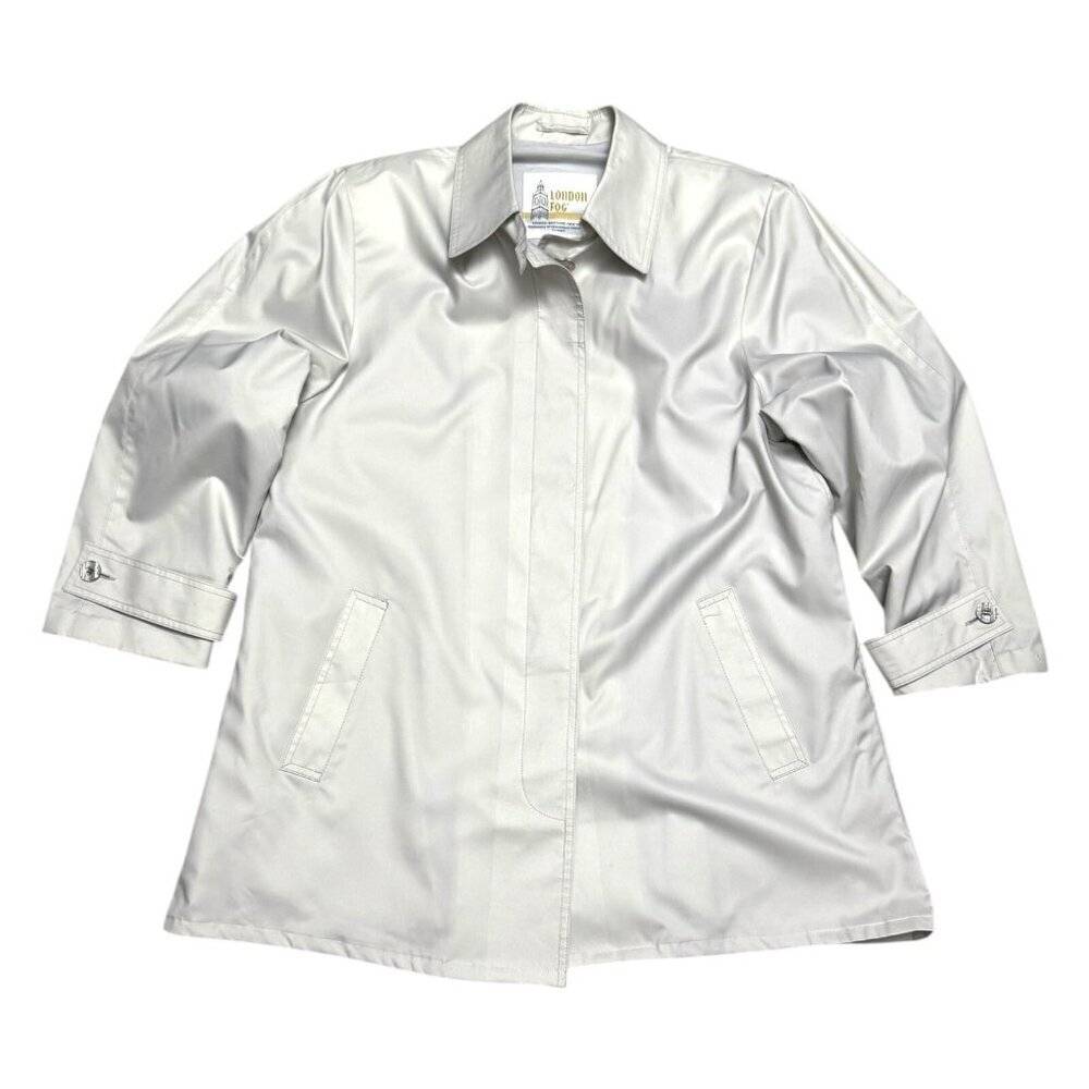 LONDON FOG Vintage Y2K Lightweight Business Casual Spring Fall Coat Jacket Large